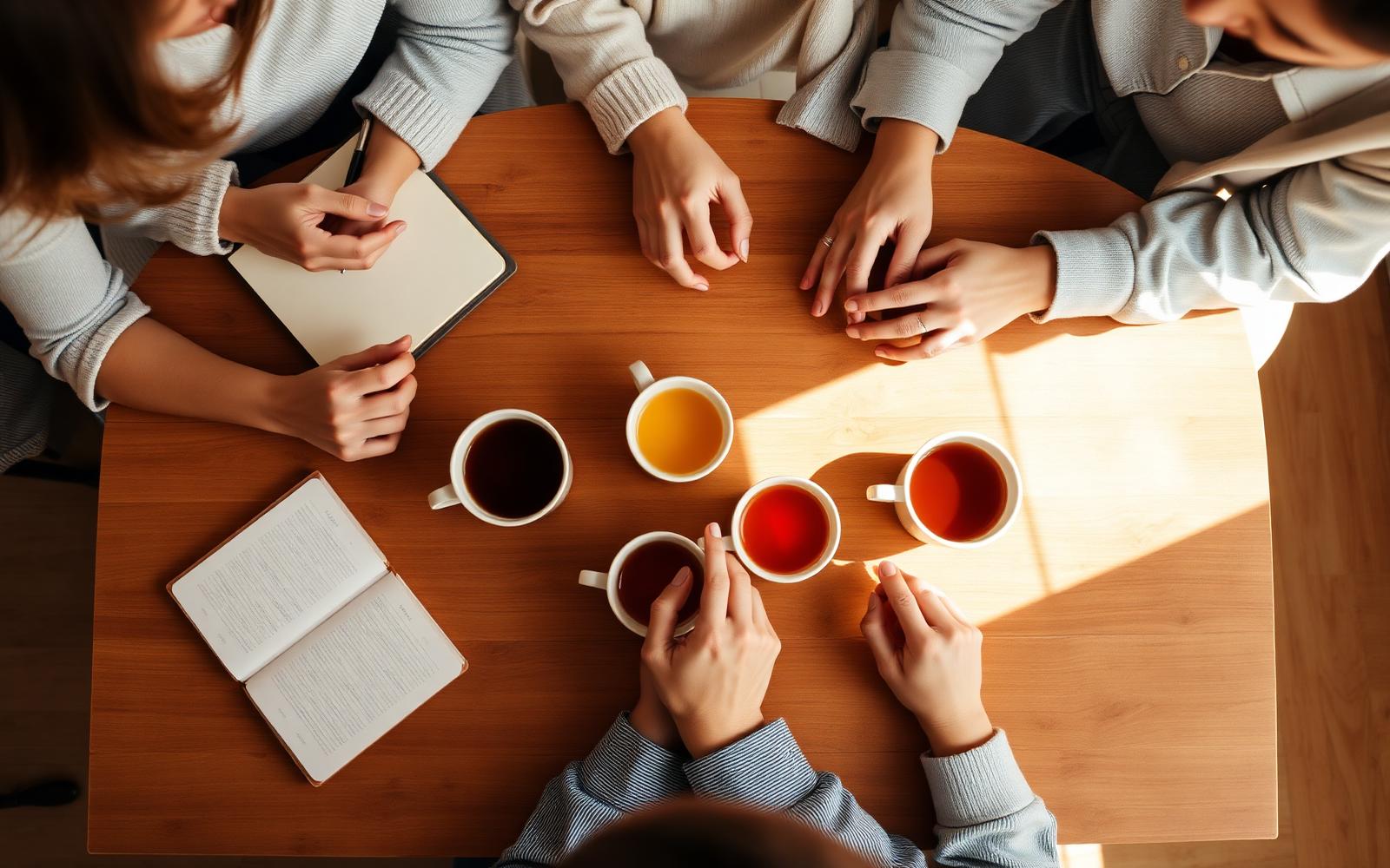 A gathering at Connect Over a Cuppa